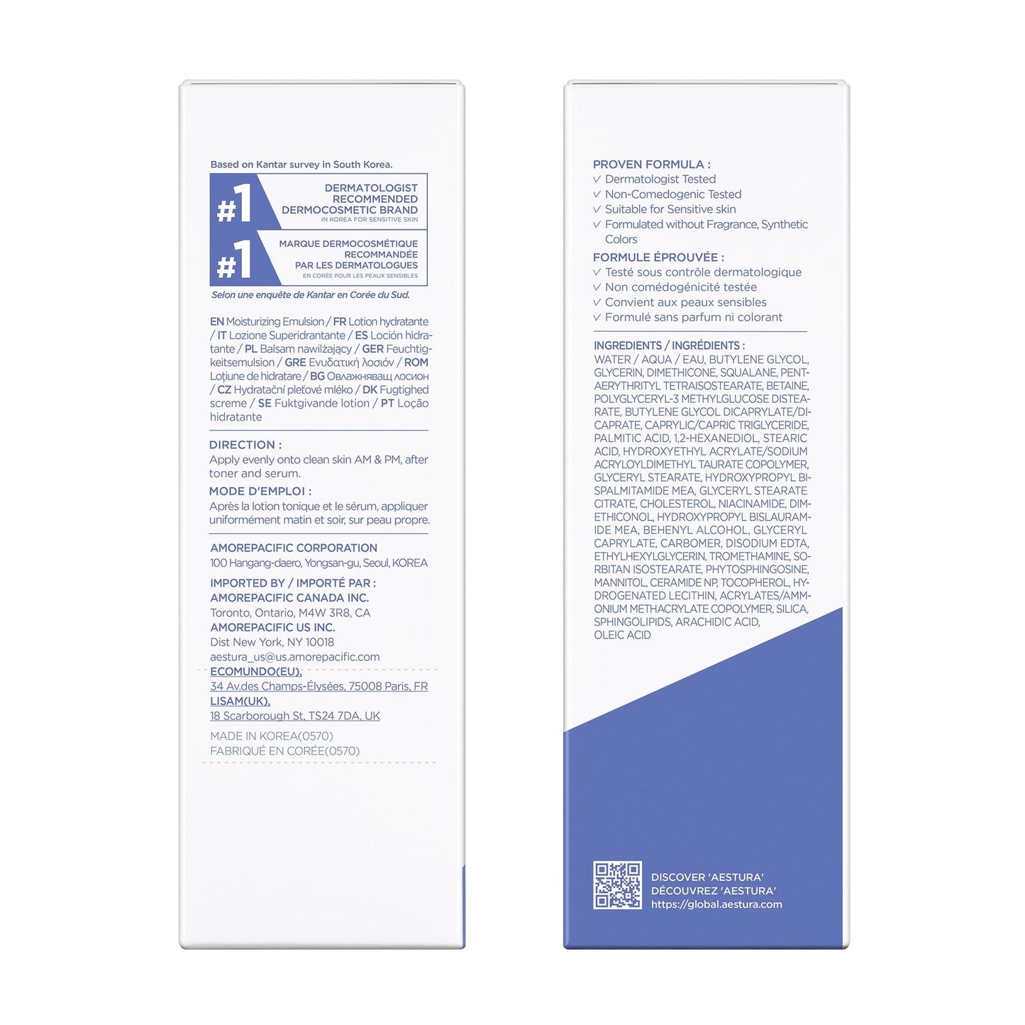 AESTURA ATOBARRIER365 Lightweight Korean Face Moisturizer with Ceramides | Strengthens Barrier, Fast-Absorbing Hydration, Suitable for Dry, Normal & Sensitive Skin, 90ML / 3.04 fl. Oz.