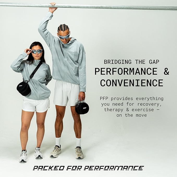 Mobility Pack, 6-Piece Workout Set - at Home & On-The-Go Exercise Recovery Tools - Foam Roller, Extended Performance & Mini Resistance Band, Massage Tool & Carry Case with Clip