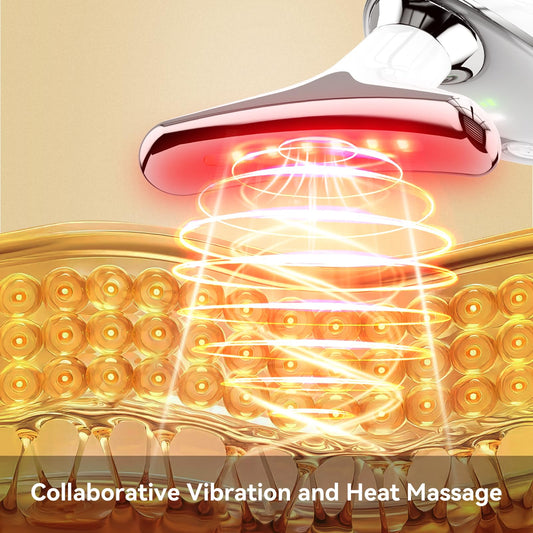 7 Color Face Massager Tool, Multifunctional Neck Facial Massager, Portable Face culpting Wand for Skin Care