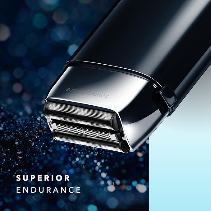 Blade & Stone PS501 Foil Shaver for Men – Dual Foil Cordless Shaver with Graphene-X Blades and 8000 RPM Digital Motor – All-Metal, Rechargeable Wet and Dry Razor – Dark Night