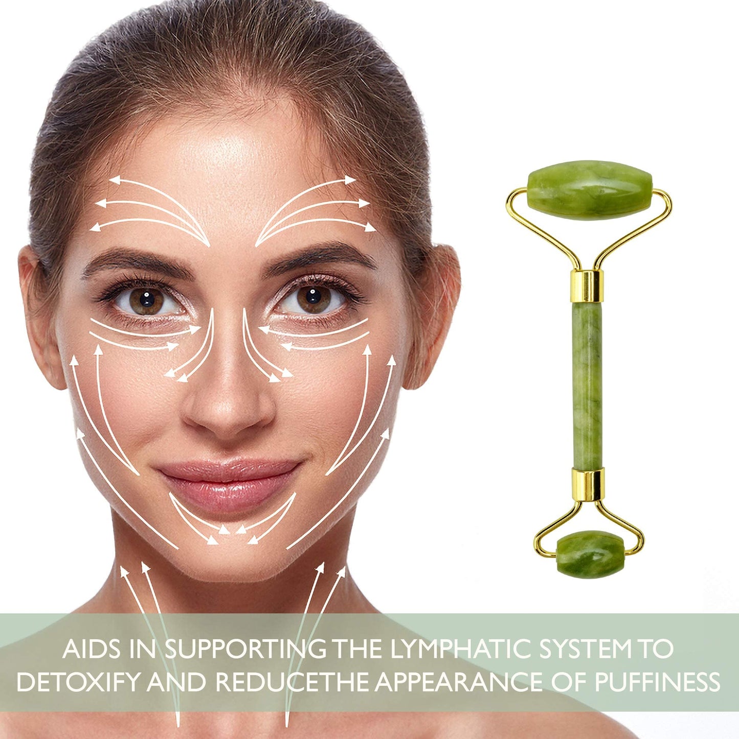 Perfecore Ice Face Mask + Jade Roller - Beauty Roller Face Neck Massage Tool - Stone Face Roller & Facial Mask Set for Wrinkles Fine Lines & Anti Aging, Puffy Eyes, Dark Circles & Overall Skin Care