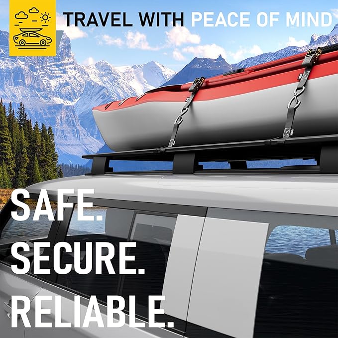 AUGO Ratchet Straps Heavy Duty 4 Pack -15 FT - 2200 LB Break Strength – with Safety Lock S Hooks - Cargo Straps for Moving, Appliances, Motorcycle – Soft Loop Tie Down Straps