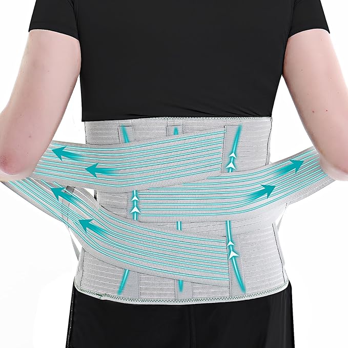 Back Support,Entire Back Brace, Lumbar Support Belt for Women & Men, Adjustable Waist Trainer Belt for entire Back Pain Relief, Keeps Your Spine Straight and Safe(S)