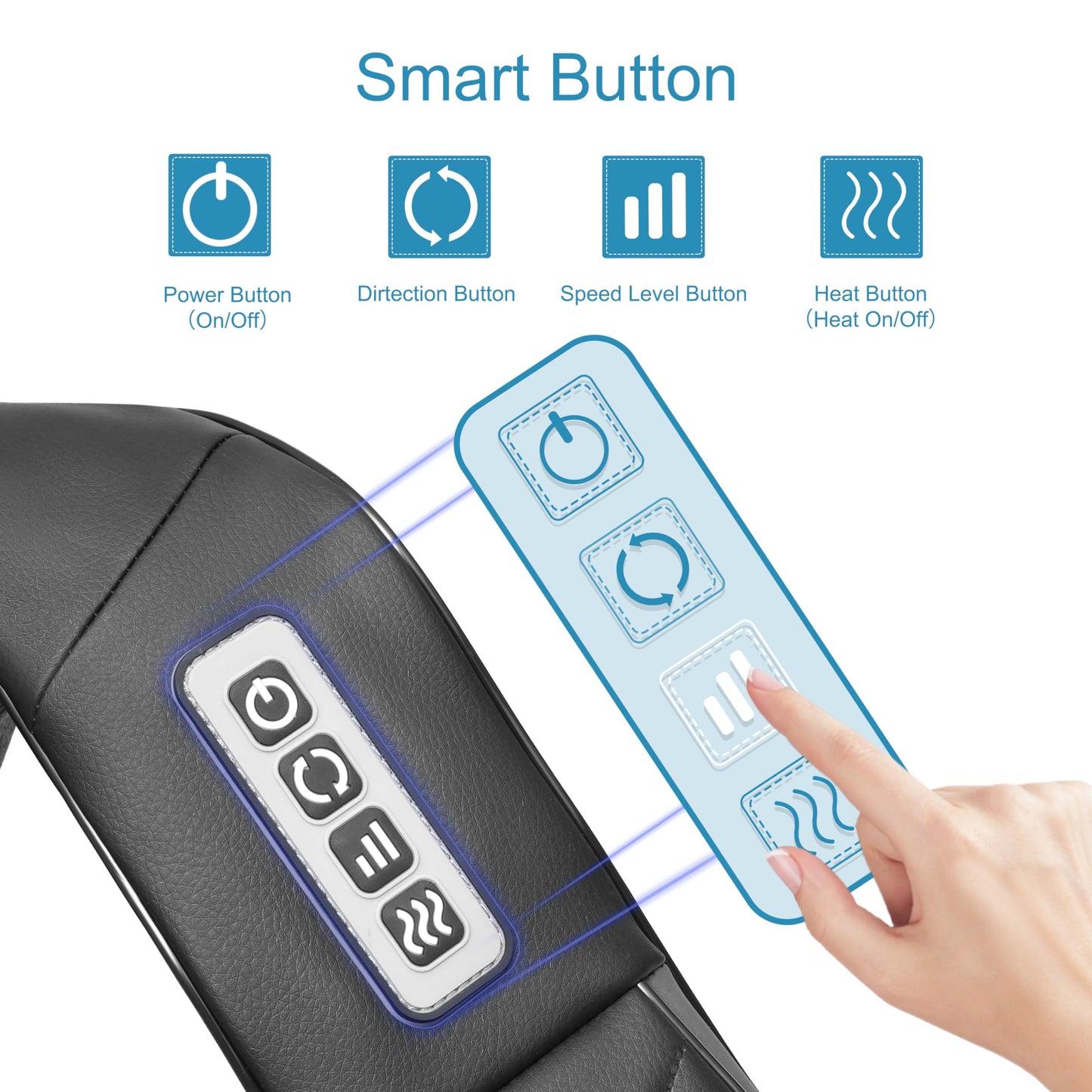 Alliggic Shiatsu Neck and Back Massager, Electric Shoulder Massager with Heat, Deep Tissue Kneading Massage for Pain Relief, Gifts for Dad Mom Friend Birthday Father's Day(NOT Cordless)