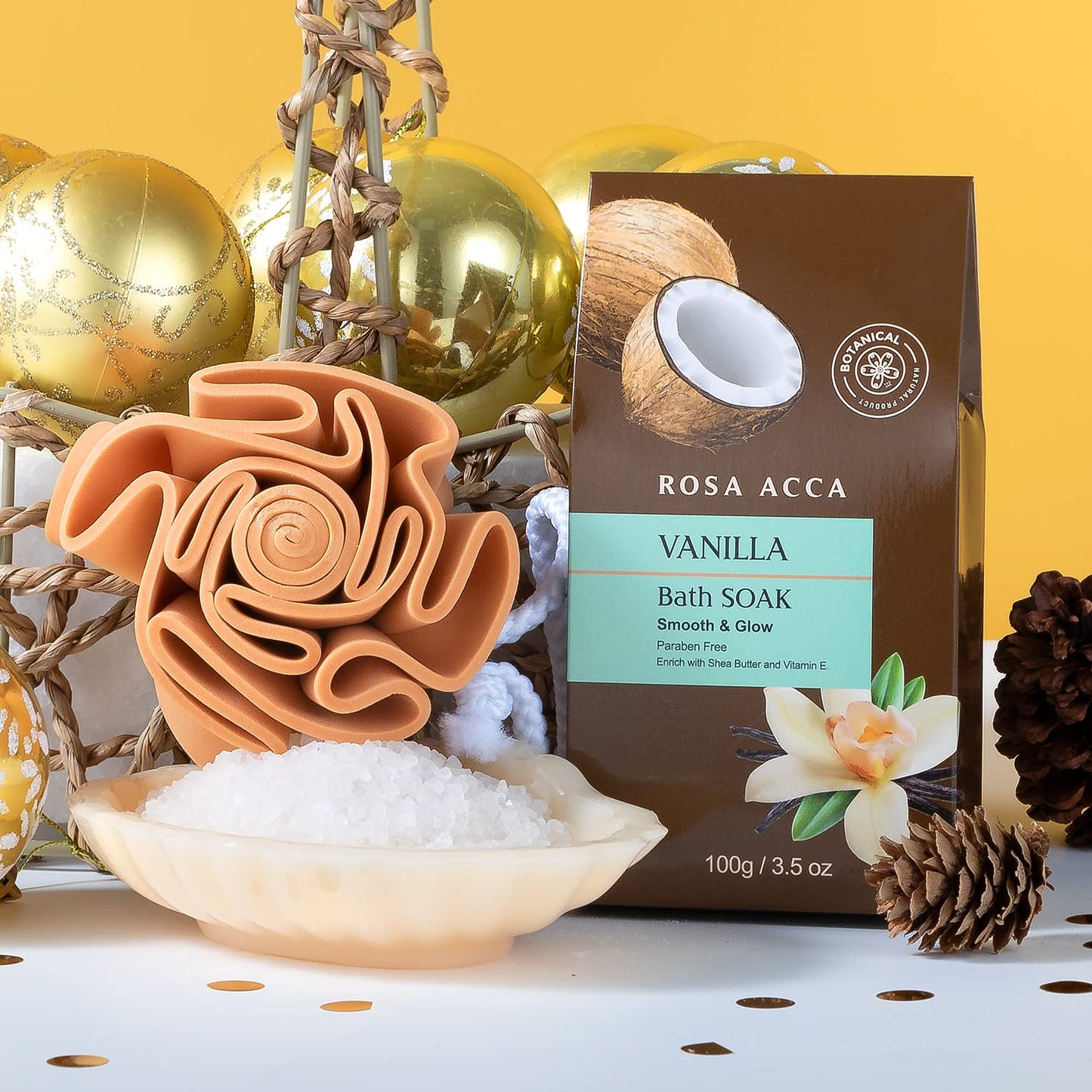 Spa Gift Basket for Women and Men, 7pcs Vanilla Coconut Bath and Body Self Care Set With Bath Bomb, Relaxation, Shower Gel, Parfume Lotion, Spa Kit, Skin Care Set, Birthday, Bridal Shower, Christmas