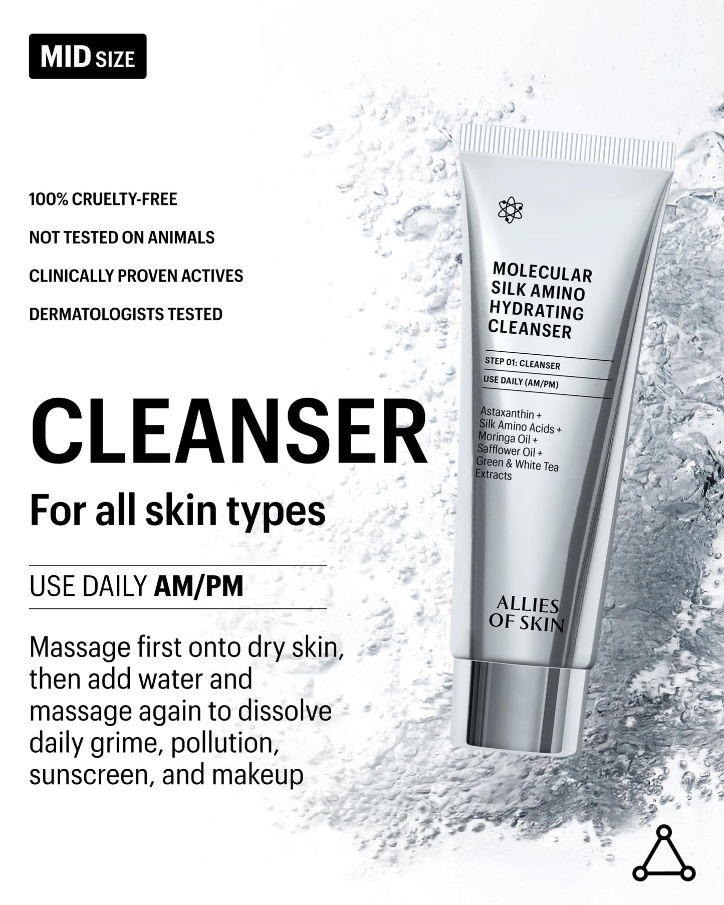 Allies of Skin Molecular Silk Amino Hydrating Cleanser Deluxe