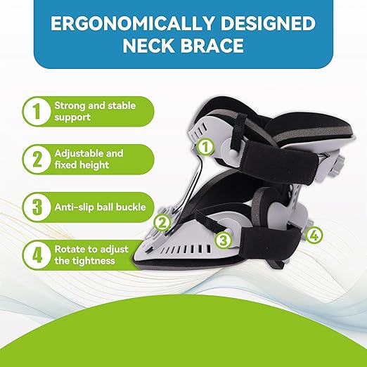 Adjustable Cervical Neck Traction Device for Home Use, Portable Over Door Neck Stretcher with Posture Corrector, Pain Relief & Decompression Support