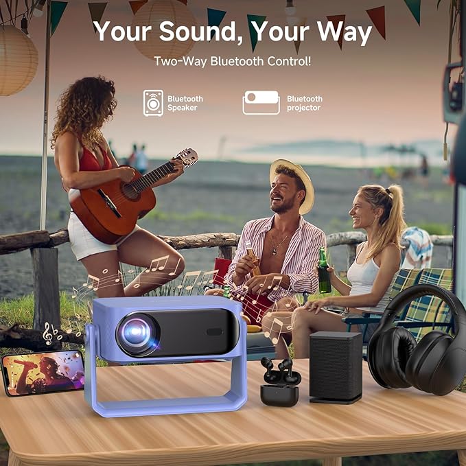 4K Outdoor Projector with Wifi and Bluetooth