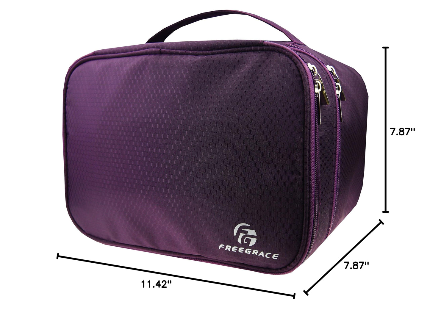 Travel Organizer Underwear Bag - Large Double Layer Packing Storage Bag - Fits Large Bra, Socks, Underpants, Cosmetic, Toiletry Kit (Purple)