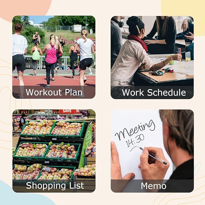 6 Pack Magnetic Notepads for Fridge, Grocery List Magnet Pad for Refrigerator, Memo Notepad with Lined Pages, 50 Sheets per Note Pads To-Do List, Shopping List(300Sheets)