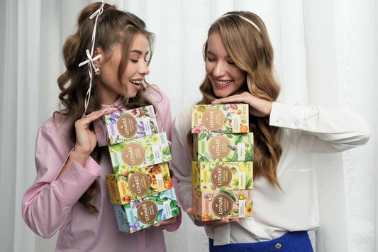 LOVARE Spices Harmony Herbal Tea, Caffeine-Free Fruit & Spice Infusion, Persimmon + Mandarin, 24 Individually Wrapped Bags (1.8 g each), Made in Ukraine (SPICES HARMONY)