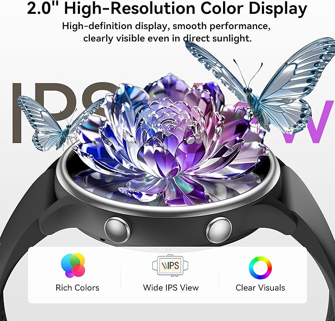 KEEPONFIT Smart Watches for Men, Fitness Tracker with Heart Rate & SpO2 Monitor, IP67 Waterproof Activity Tracker for Men & Women, Smart Watch for Android Phones and iPhone Compatible (Black)