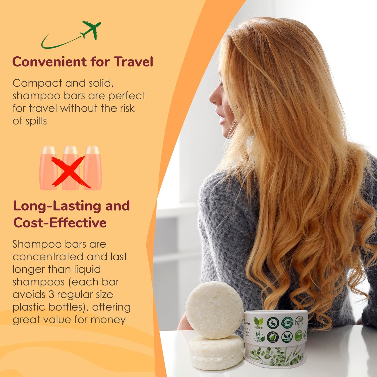 Relaxcation MADE IN USA Batana Oil Solid Shampoo Bar and Conditioner Bar for Hair Growth, Reduces Hair Loss, Hydrates Dry Hair, Improves Scalp Health Handcrafted in USA, Travel-Friendly