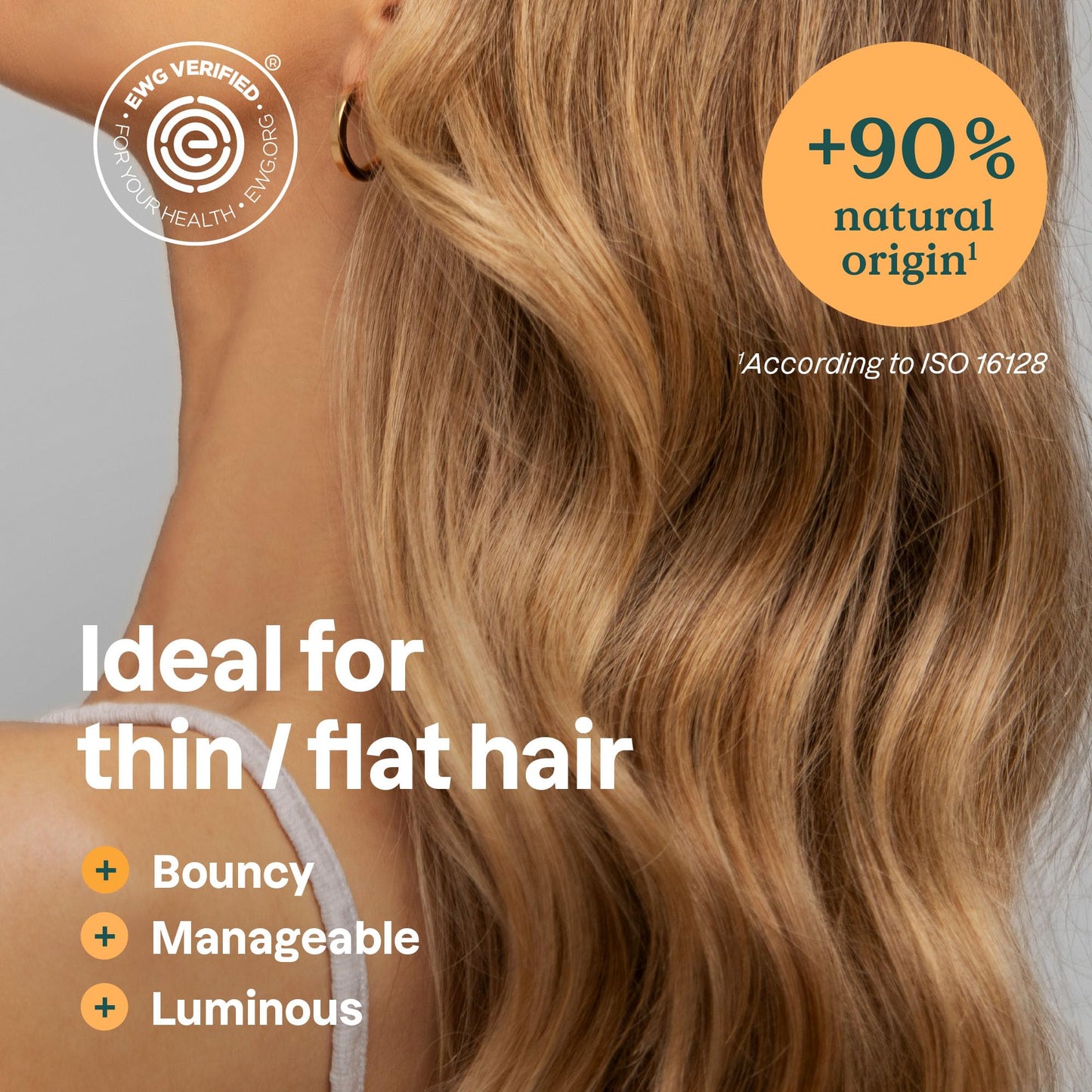 ATTITUDE Volume & Shine Shampoo Bar, Natural Origin, for Thin and Flat Hair, Soy Protein & Red Clay, EWG Verified & Clean Ingredients, Vegan, Orange Blossom & Eucalyptus, 4 Oz