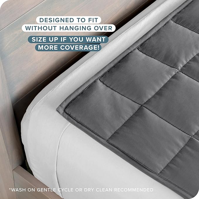 Bare Home Weighted Blanket Queen Size 20lb (60" x 80") for Adults - All-Natural 100% Cotton - Premium Heavy Blanket Nontoxic Glass Beads (Grey, 60"x80")