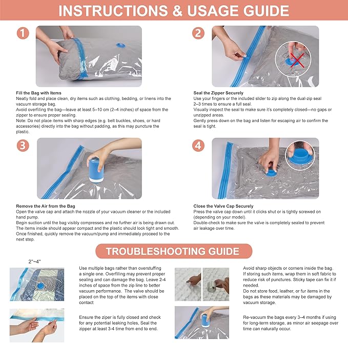 Cozy Essential 16 Pack Vacuum Storage Bags with Electric Pump, Vacuum Seal Space Saver Bags for Clothing, Pillows, Blanket, Bedding, Comforters