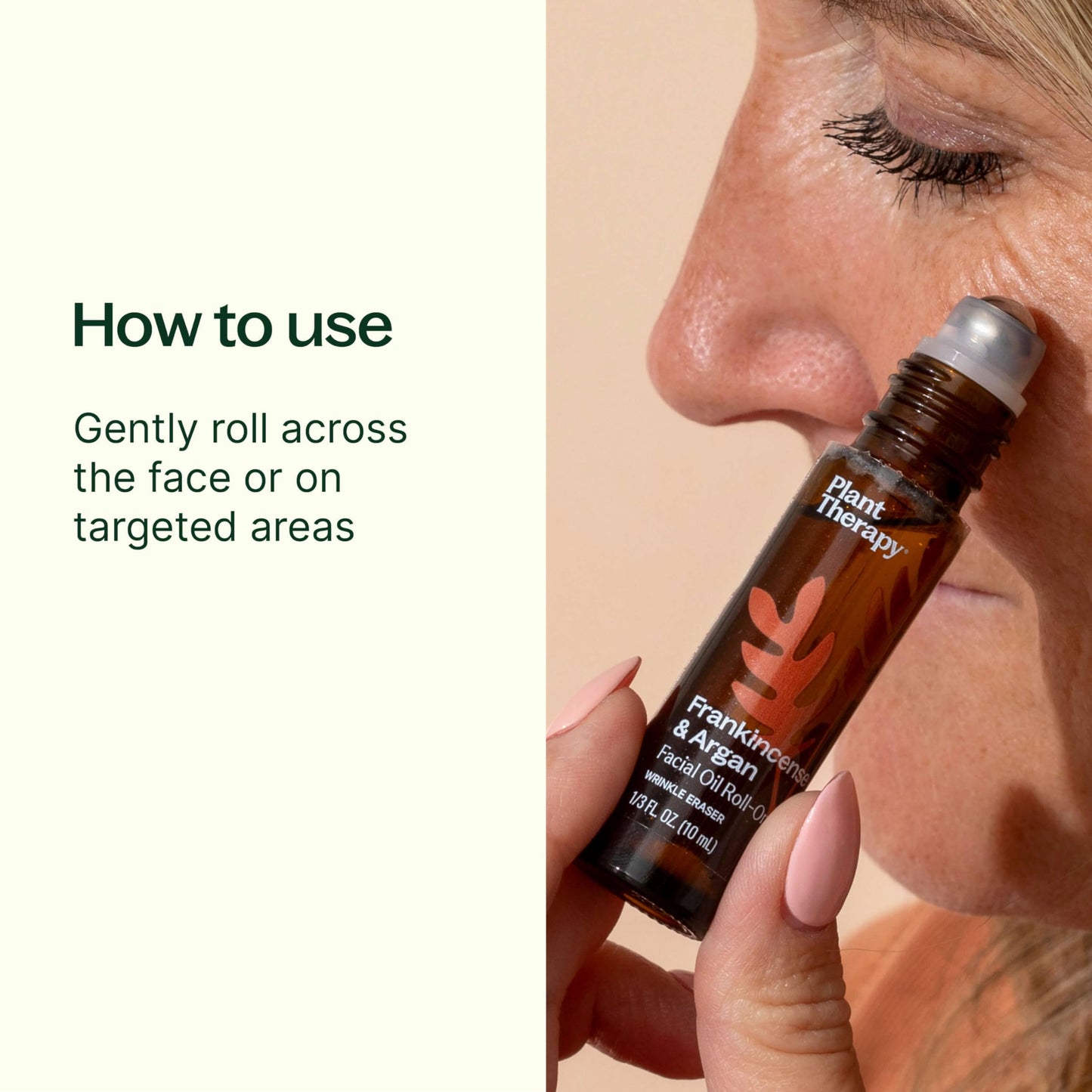 Plant Therapy Frankincense & Argan Facial Serum Roll-On 10 mL (1/3 oz) with Frankincense Essential Oil & Argan Oil to Smoothes Wrinkles & Improves Skin Elasticity, Face, Skin, & Nails