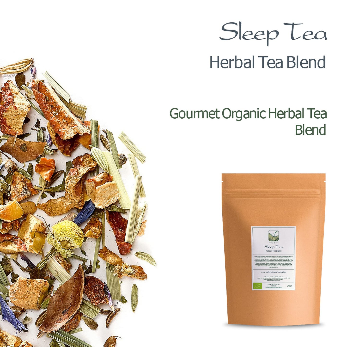 Sleep Tea Organic Herbal Tea - All Natural Sleep Blend - Good Night Relaxing Camomile Infusion - Soothing - Calming Tea Sleepy Tee Sleep Tea Slepy Tea Sleepytea Seeping Tea Sleppy Tea
