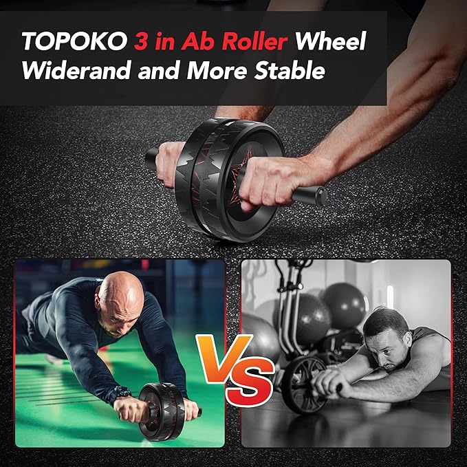 AB Roller Wheel - Ab Roller for Abdominal Workout and Core Strength Training, Portable Ab Wheel Roller Exercise for Men Women Fitness Lover, No Noise Ab Wheels with Thick Knee Pad for Home Gym &Travel