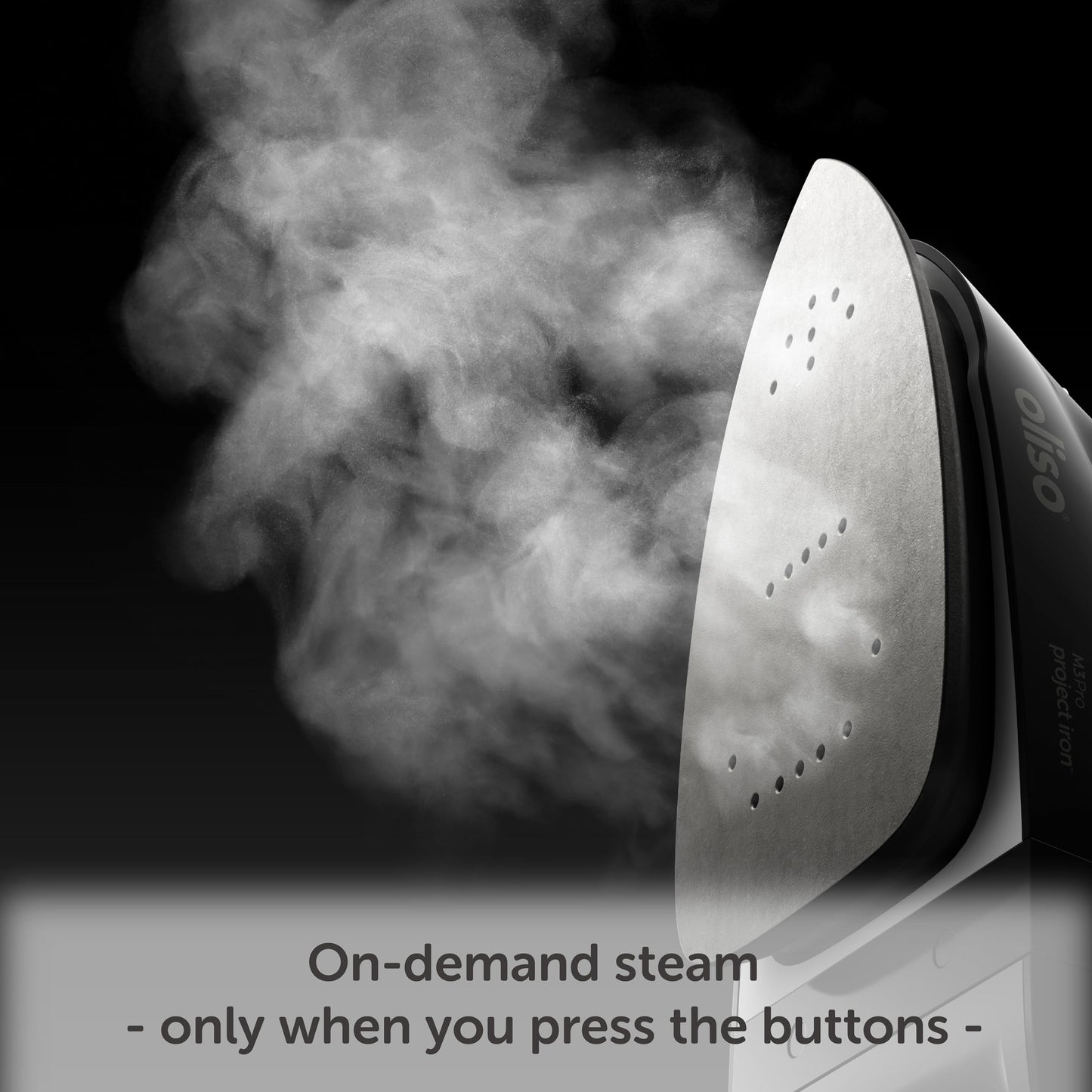 oliso M3Pro Project Steam Iron with Solemate – 1000W Ceramic Soleplate Iron and LED Light for Sewing, Quilting, Crafting, and Travel – Aqua