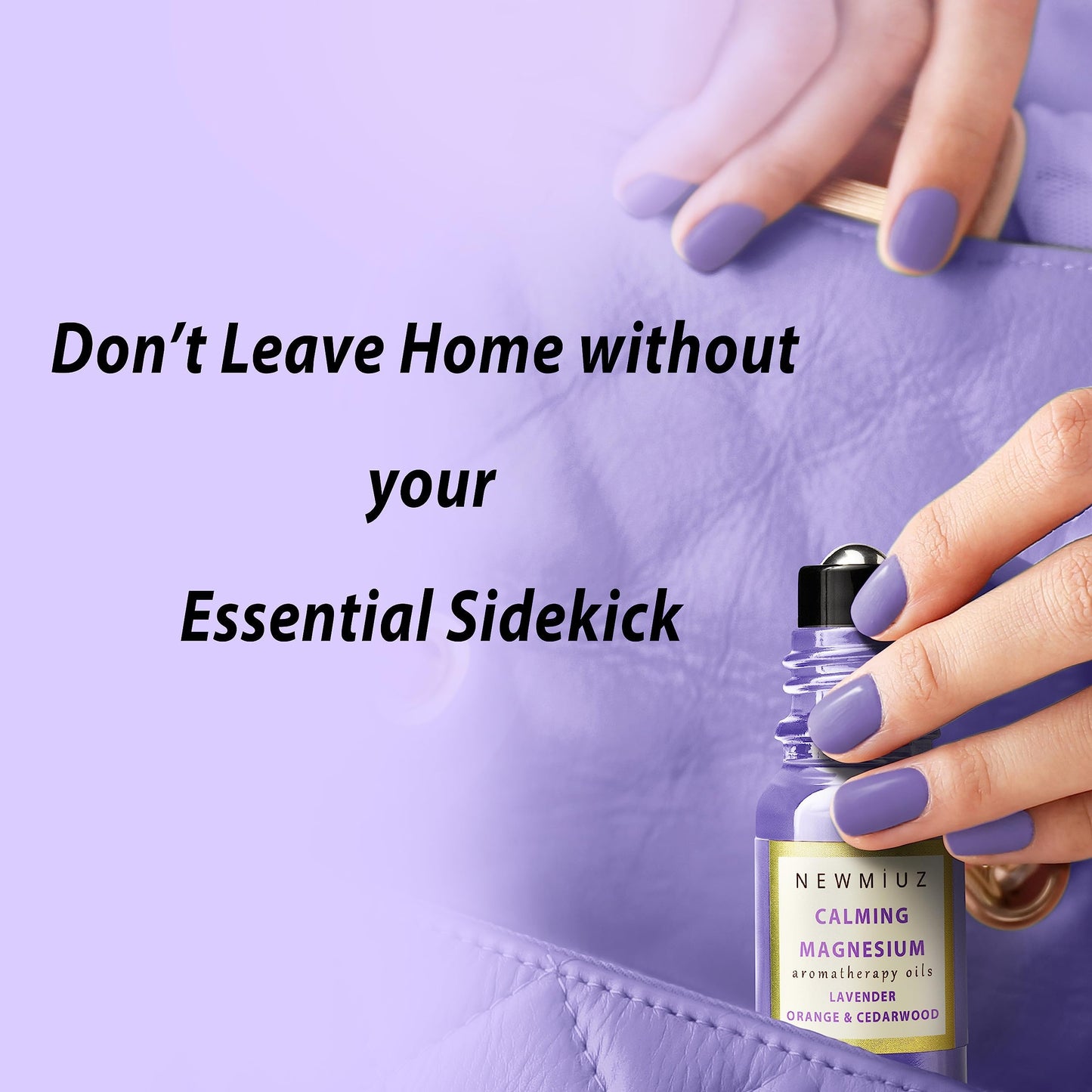 Calm Magnesium Roller Lavender Orange Cedarwood Essential Oil Roll On Calming Aromatherapy Self Care Stress Relief Destress Stocking Stuffers Gifts