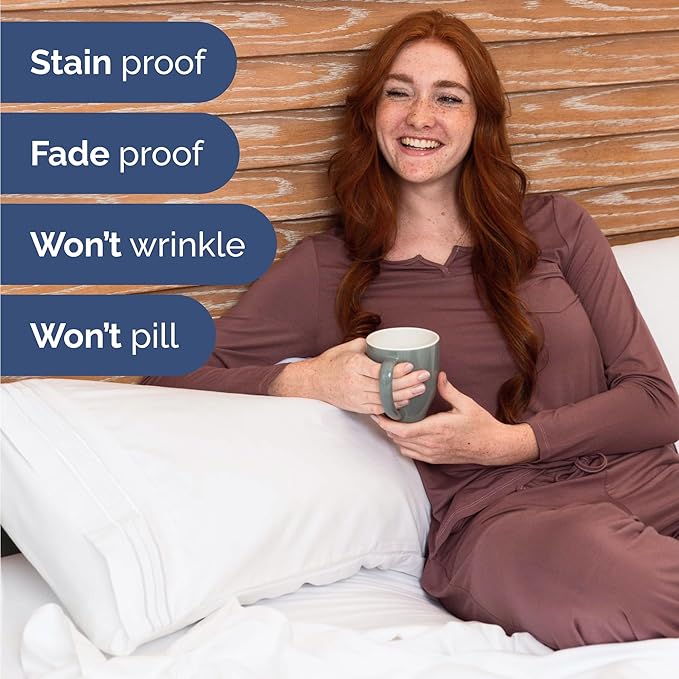 Bulk Case Pack of 16 Sheet Sets - (16) Complete Sheet Sets - Bulk Full Bedding - Wholesale Case Pack for Hotels, Spa & Airbnbs - Deep Pocket, Fade & Wrinkle Free - Cooling & Breathable - Full, White