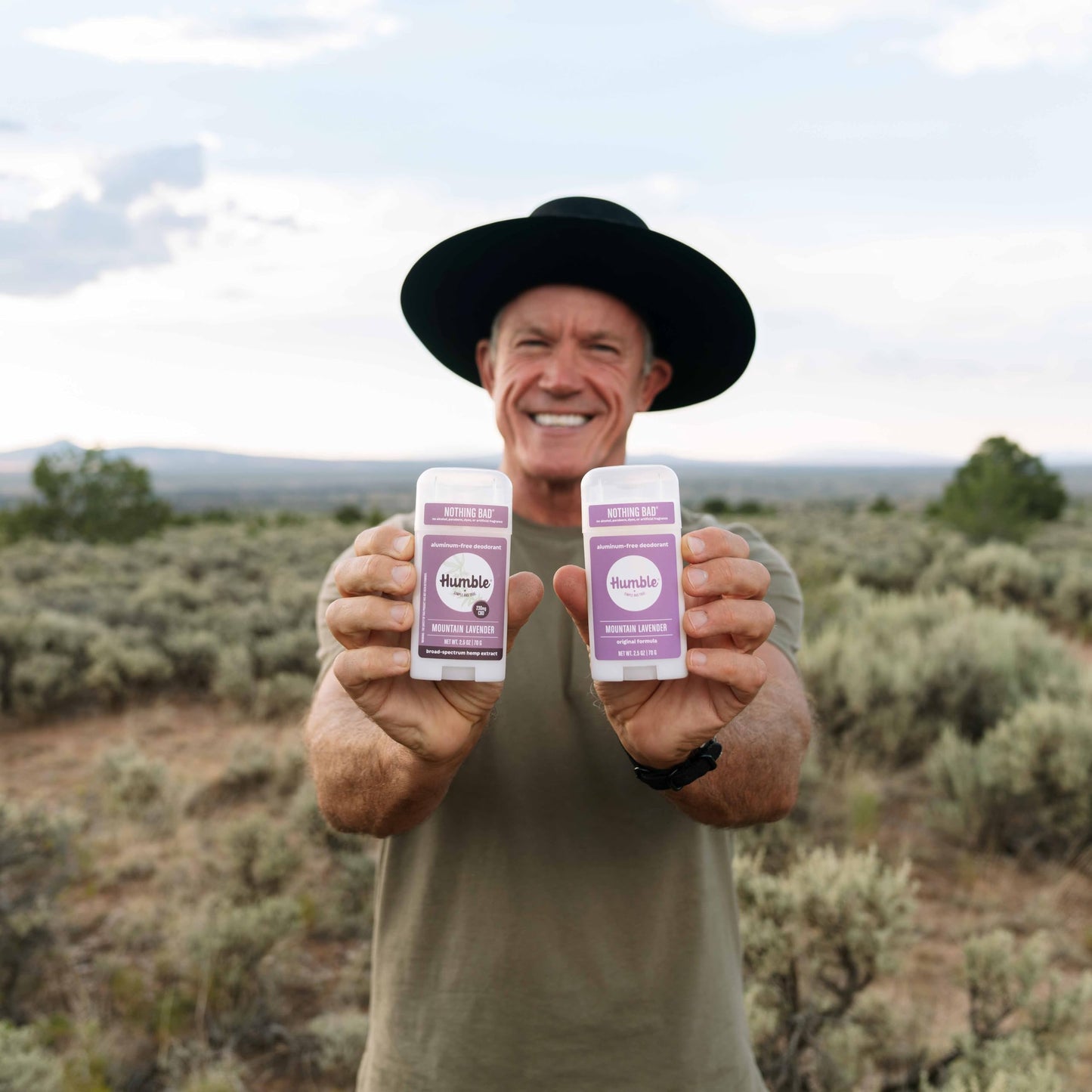 HUMBLE BRANDS Original Formula Aluminum-free Deodorant. Long Lasting Odor Control with Baking Soda and Essential Oils, Mountain Lavender, Pack of 1