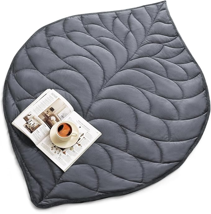 Kaisa Weighted Lap Blanket 5 lbs 41" x 53", Cozy Luxury Crystal Velvet Small Weighted Blanket for Adults, Portable Travel Weighted Blanket for Relaxation, All-Season Blanket, Machine Washable, Gray