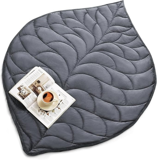 Kaisa Weighted Lap Blanket 5 lbs 41" x 53", Cozy Luxury Crystal Velvet Small Weighted Blanket for Adults, Portable Travel Weighted Blanket for Relaxation, All-Season Blanket, Machine Washable, Gray