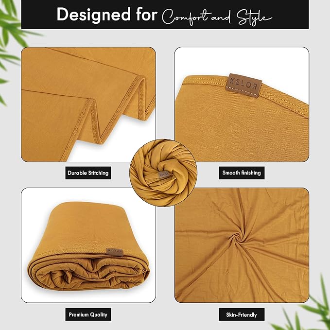 K E L O R Luxury Cooling Travel Blanket - Stretchy, Lightweight Soft & Breathable Shawl Wraps for Women