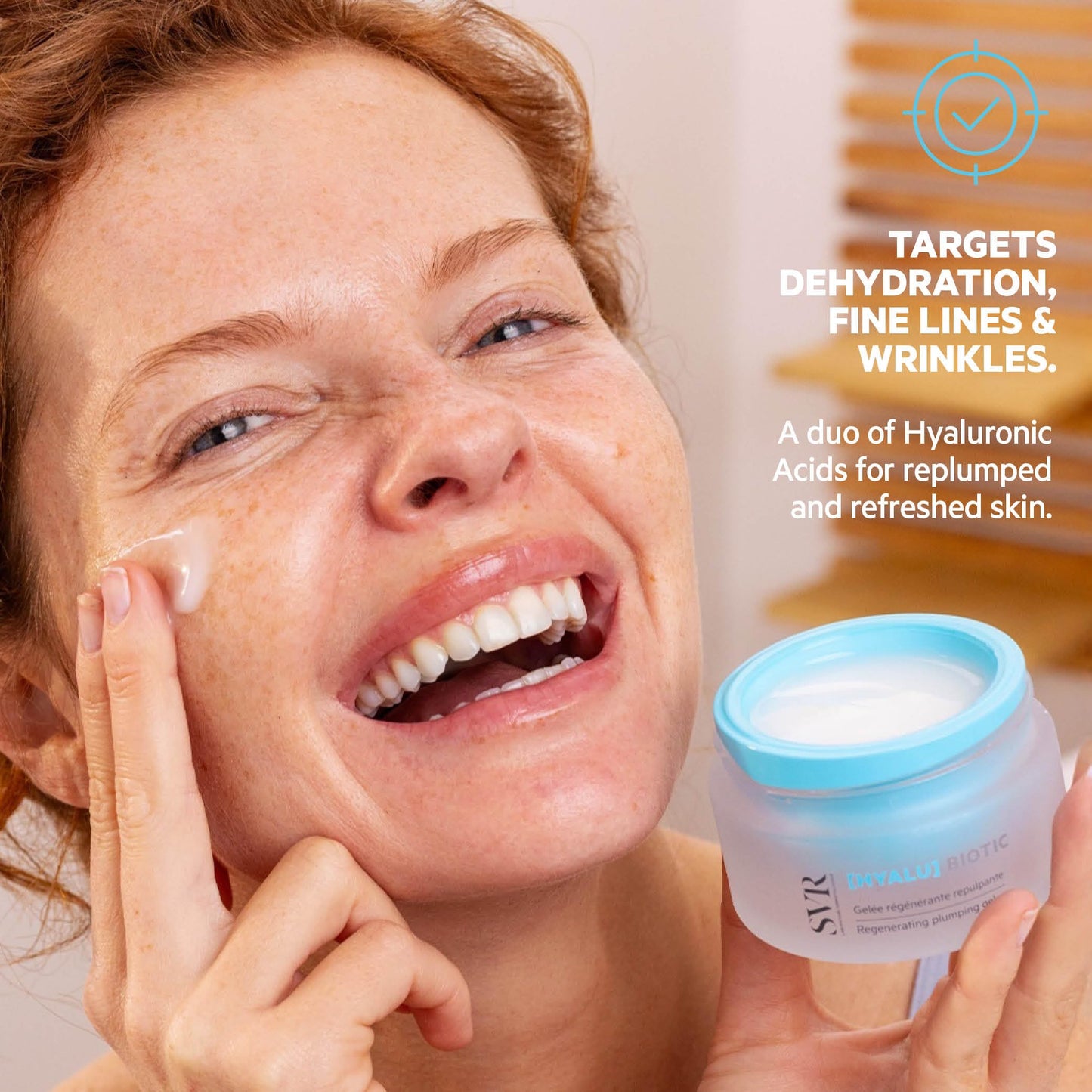 SVR HYALU Biotic Regenerating Face Moisturizer With Hyaluronic Acid, Vitamin C & Probiotics. Intensive Hydration For Normal to Oily Skin. Gel Texture Care, Made In France, 1.7 fl.oz.