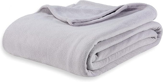 Berkshire Blanket Microfleece King Size Bed Blanket Chateau Gray,Lightweight Soft Breathable Plush Micro Fleece Blanket for Bed Couch Sofa,90x108 Inches