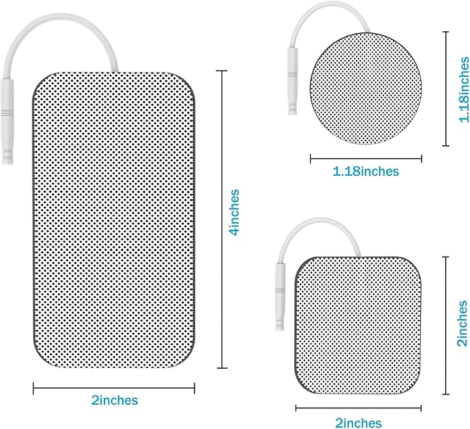 40PCS TENS Unit Replacement Pads, Electrode Pads with Self-Stick Performance and Non-Irritating, Compatible with TENS Use 2mm Pin Connector Such as AUVON TENS, TENS 7000, Etekcity, Nicwell Care Tens