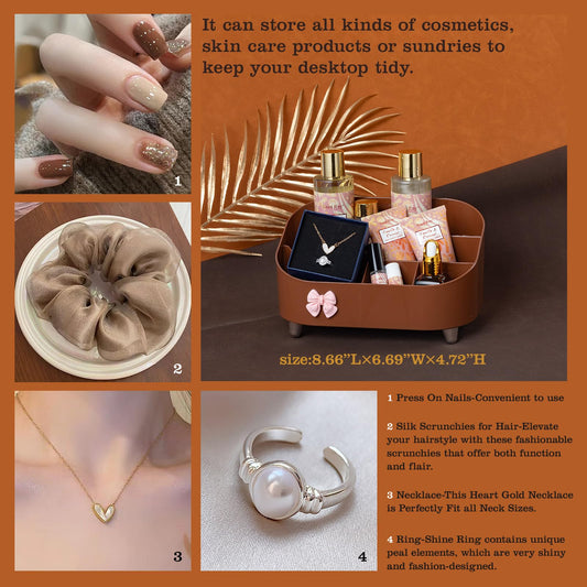 Luxury Gifts for Women, 16 Pcs Spa Gifts for Women of Coconut & Vanilla Scents Skin Care Kit, Facial Kit with Face Day Cream, Night Cream, Skincare Set, Skin Care Set Wrap in Makeup Storage Box