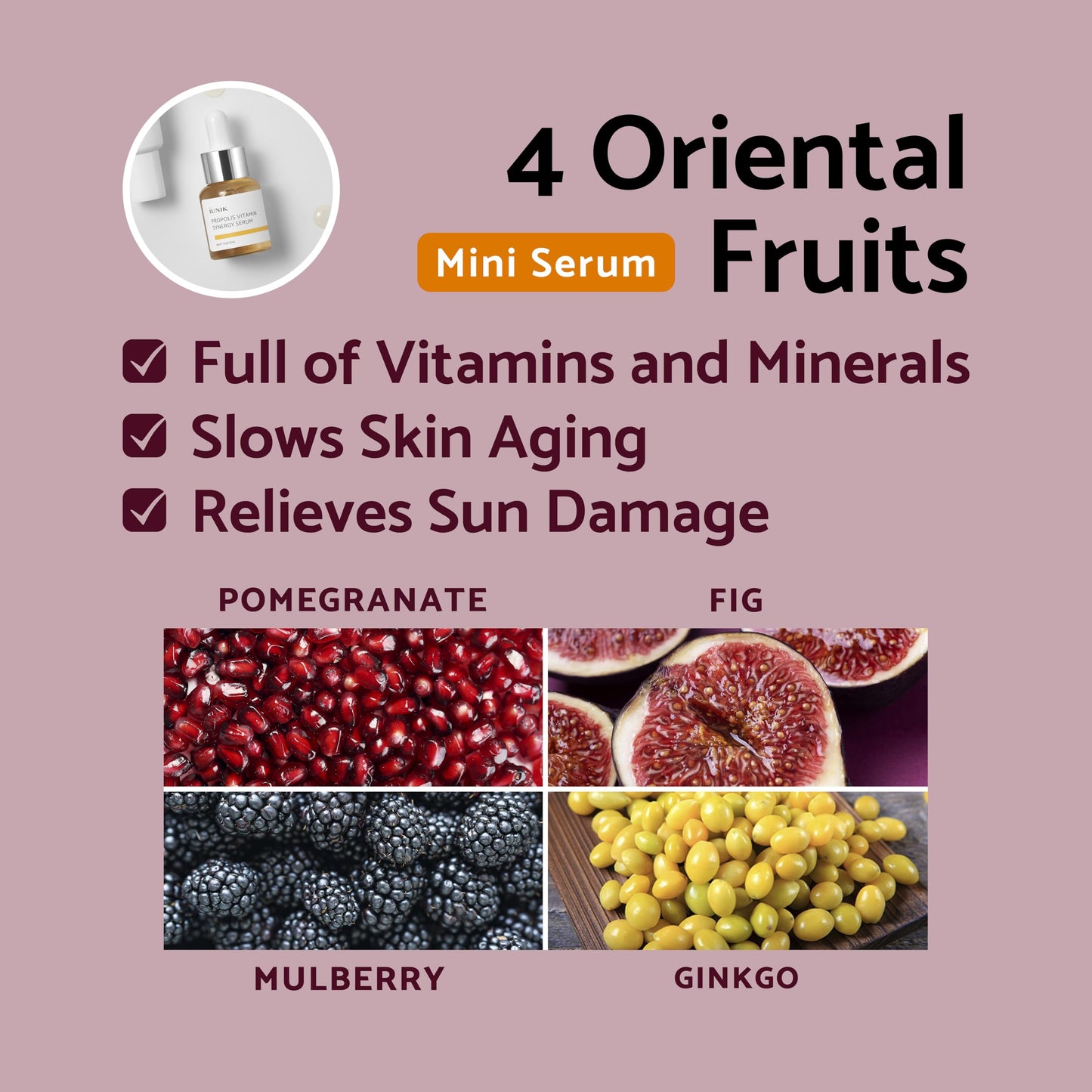 iUNIK Propolis Vitamin Eye Cream Set (Eye Cream 1.01 fl.oz. & Mini Serum 0.51 fl.oz.) - Featuring Propolis Extract, Idebenone, Buckthorn