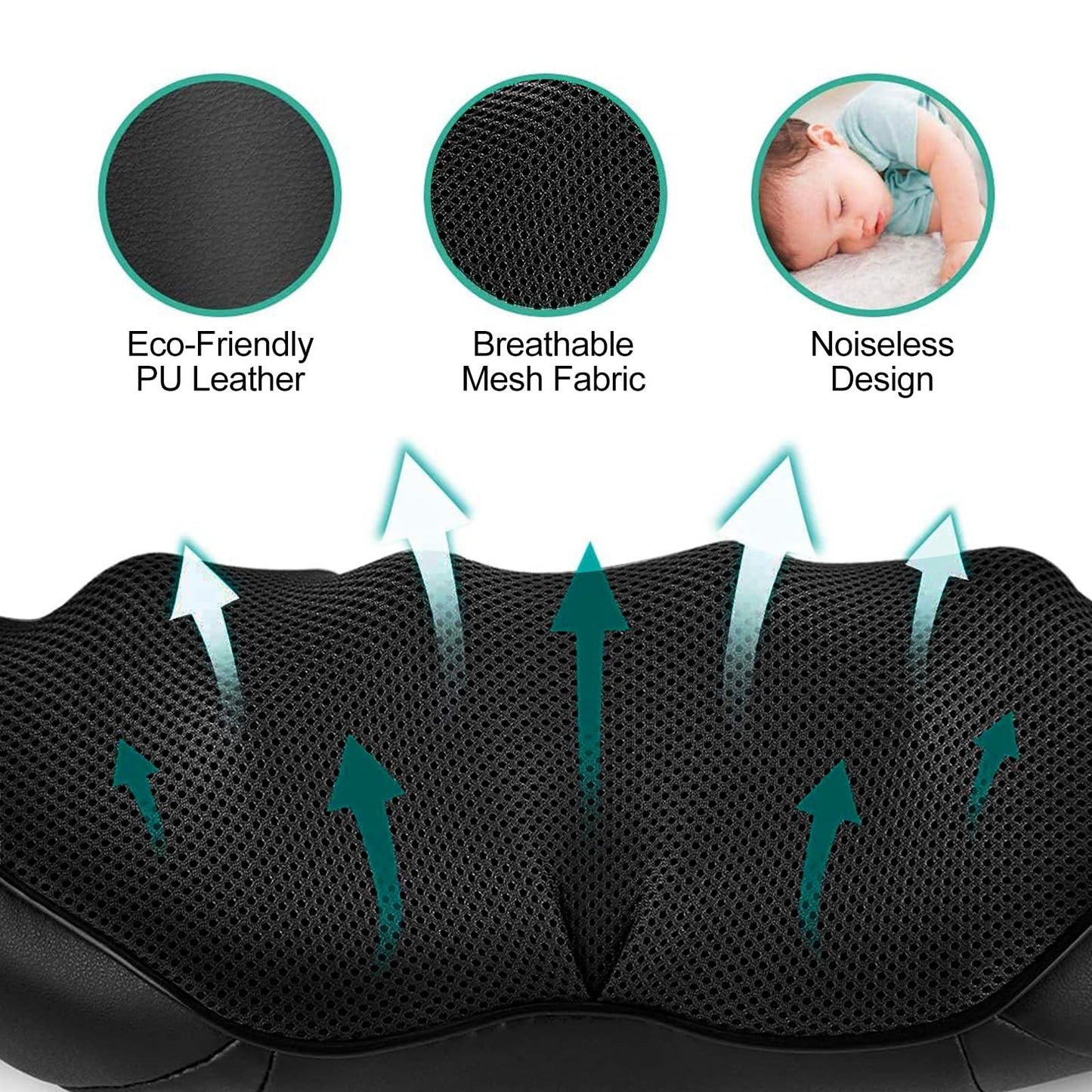 Medcursor Neck Massager, Portable Electric Neck and Back Massager with Heat, Deep Tissue 3D Kneading Pillow for Muscle Pain Relief, Ideal Father’s Day Gift, Not Cordless