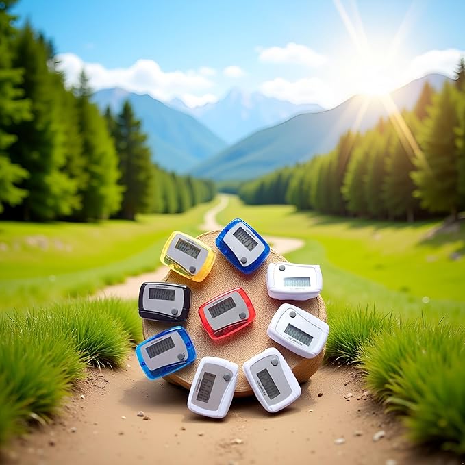 1Pc Random Color Portable Counter Mini Digital LCD Pedometer Sports Walking Running Step Counter Meter Walking Distance Miles, Calorie Counter, Daily Target Monitor, Exercise Time Fitness Technology