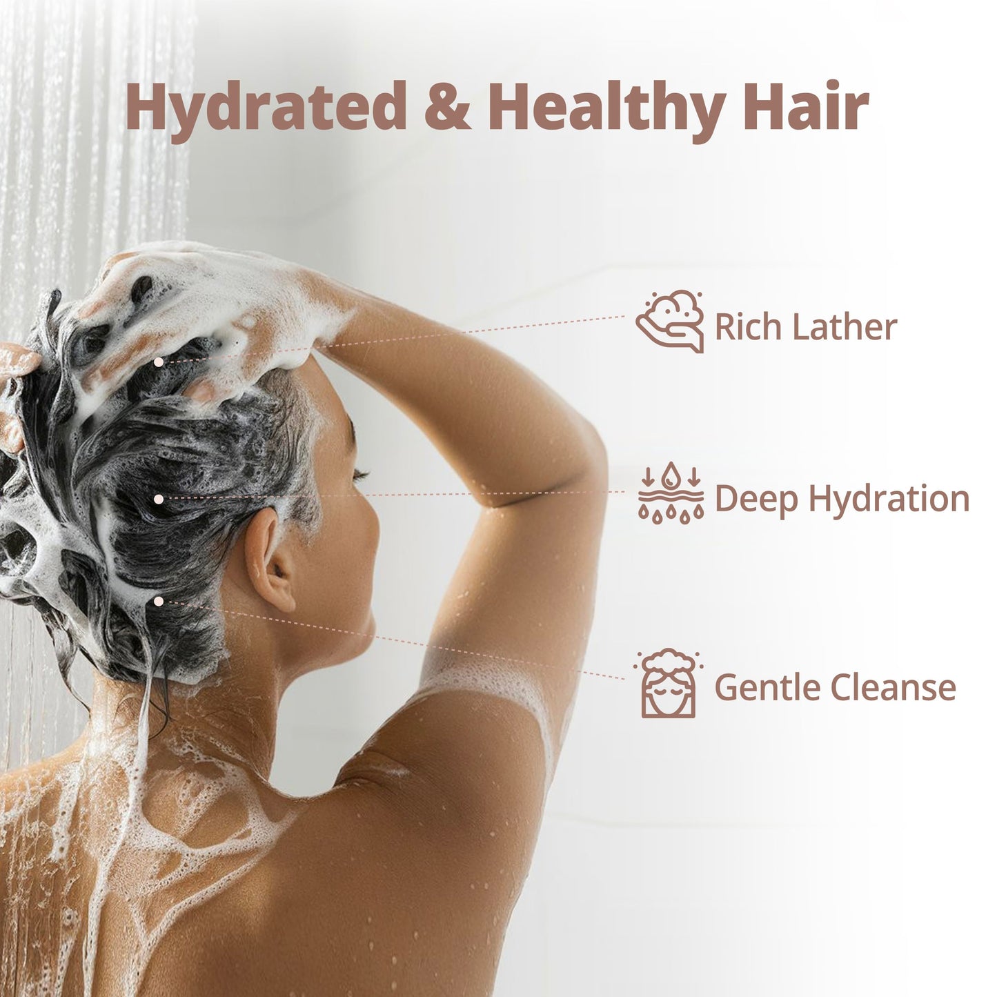 Opuluxe 2-in-1 Shampoo and Conditioner Bar – All Hair Types - Strengthening & Moisturizing with Rice Protein, Argan Oil, Shea Butter – Fresh Floral Musk – 80+ Washes – Made in Korea