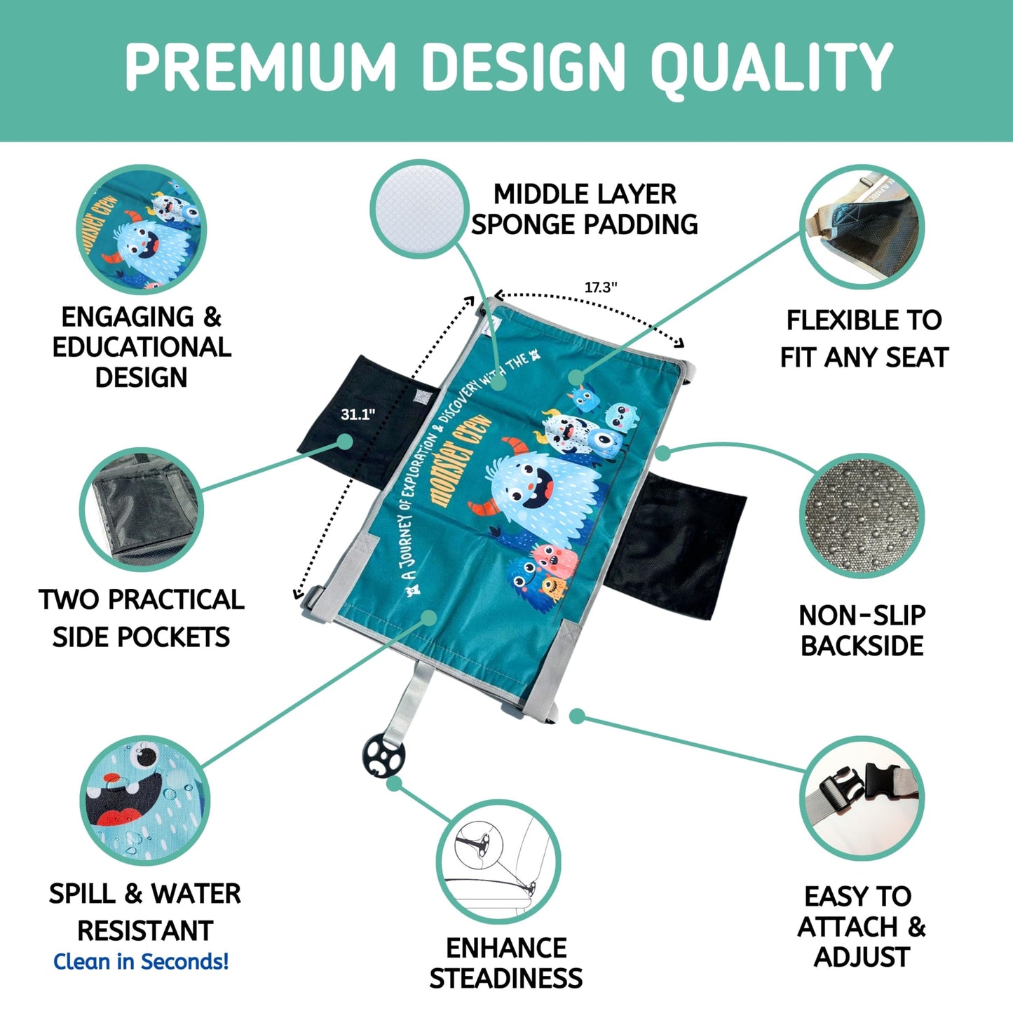 Nordfina Designs Kids Airplane Bed & Footrest 3-in-1 Kit |Baby Travel Essential |Kids Travel Essentials |Long Flight Must Haves |Bed for Toddlers 1-3 |Toddler Must Haves |Airplane Gadgets