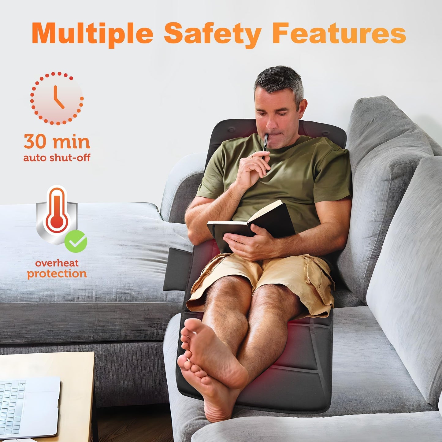 CILI Full Body Massage Mat with Heat, Vibration Back Massage Pad, Full Body Massager for Neck Back Pain, Massage Mattress Pad, Gifts for Men Women