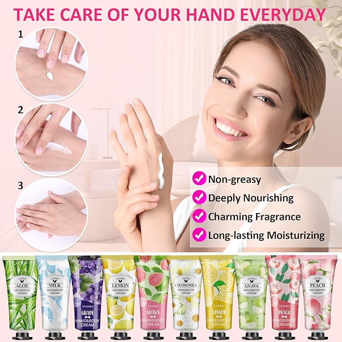 182 Pack Hand Cream Set For Women, Hand Lotion for Bridal Shower Favors, Thank You Gifts, Bridesmaid Gifts, Birthday Gifts and Small Gifts for Women, Hand Lotion Travel Size for Dry Cracked Hands