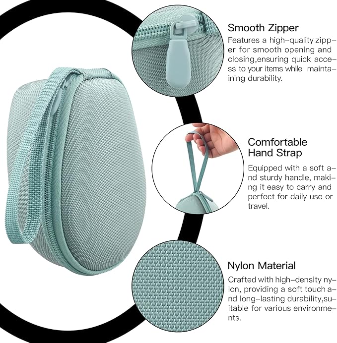 co2CREA Hard Case for SHOKZ New OpenRun Pro 2/1/Mini, OpenRun Standard/Mini, OpenMove, OpenSwim Pro, OpenSwim, Compatible with All SHOKZ Open-Ear Bone Conduction Sport Headphones, Cyan Case