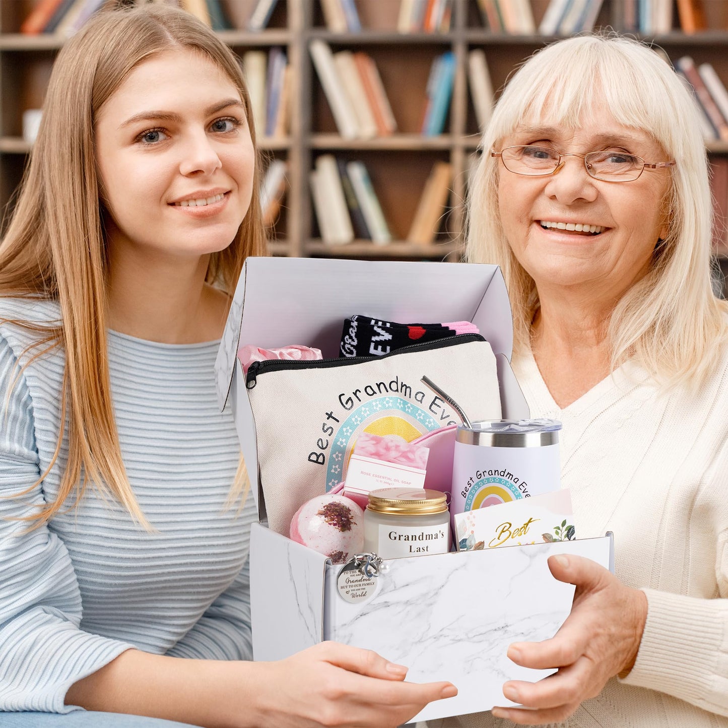 12 Pieces Grandma Gifts Box,Birthday Gifts for Grandma from Granddaughter Grandson,Nana Gifts Basket Grandma Birthday Gifts for Gigi Grandmother