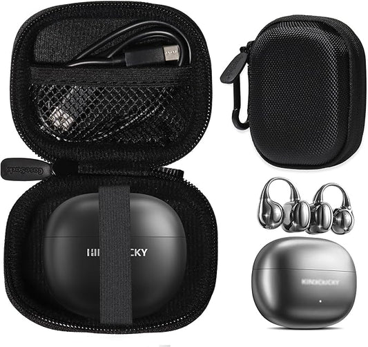 CaseSack Case for King Lucky i121 Clip on Earbuds Open Ear Wireless Bluetooth 5.4 Headphones (Black)