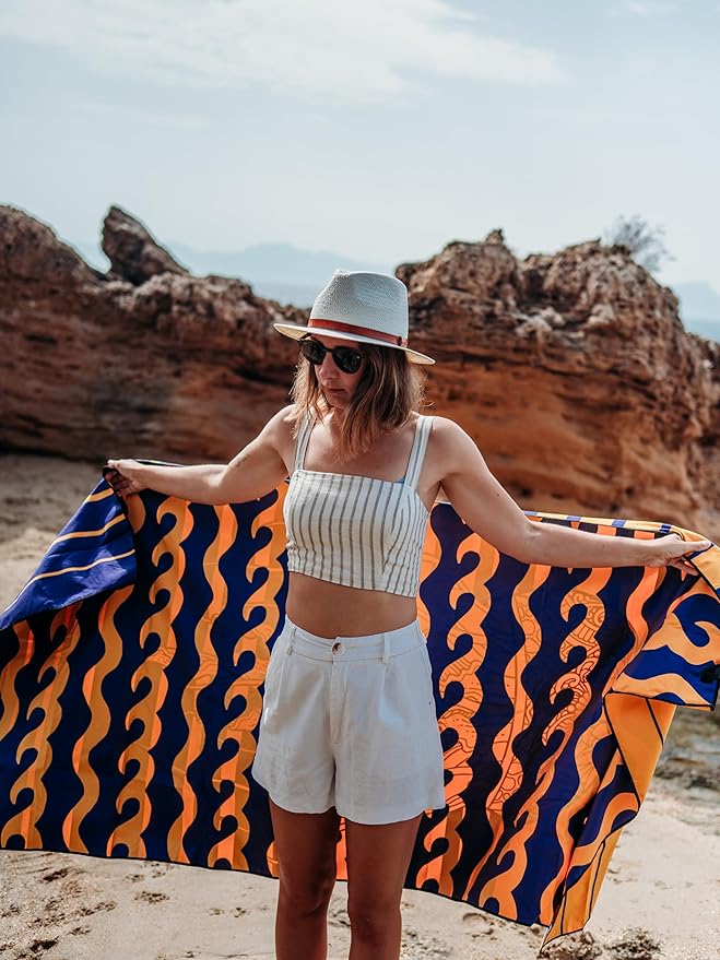 4Monster Microfiber Beach Towel Quick Dry,Super Absorbent Lightweight Travel Towel for Swimmers, Sand Free Camping Towel, Beach Towels for Pool,Swim,Water Sports,Yoga