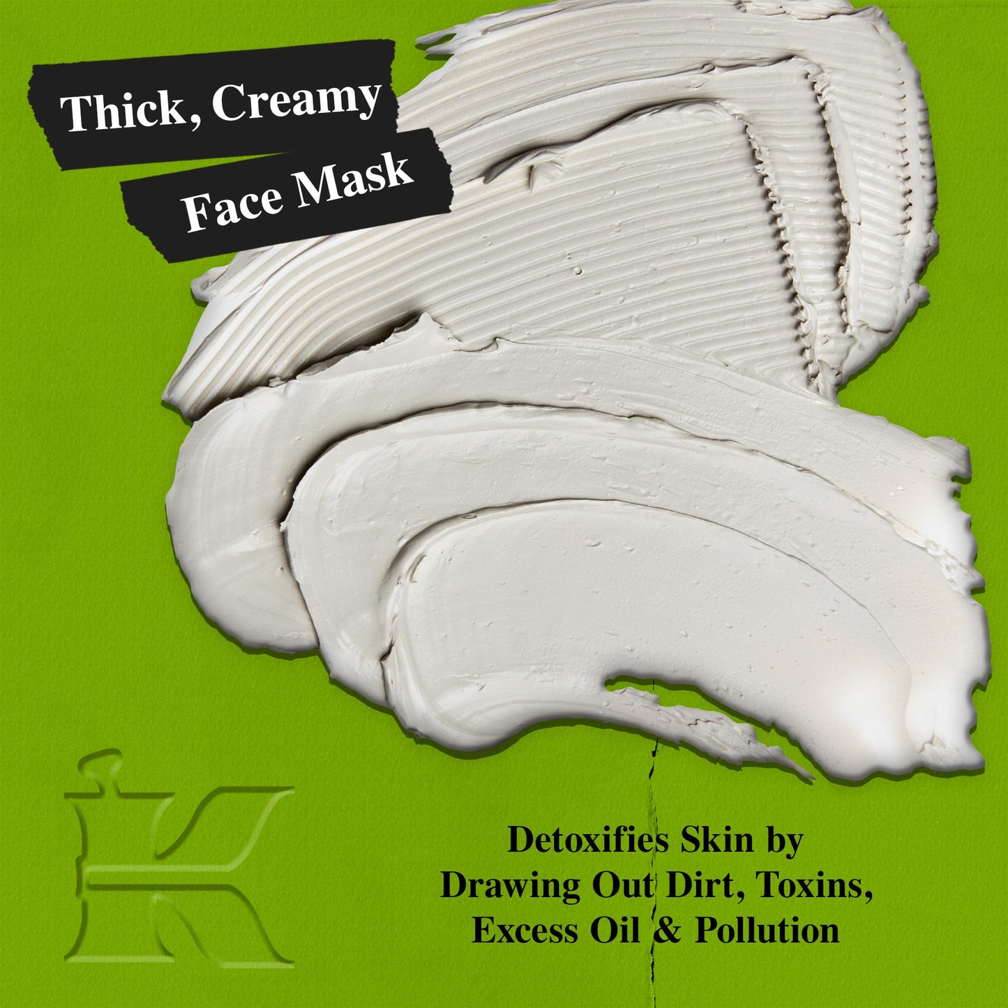 Kiehl's Rare Earth Deep Pore Cleansing Mask, Oil-Minimizing Face Mask for Clogged Pores, Detoxifies & Refines Skin, Absorbs Excess Oil, with Amazonian White Clay & Aloe Vera - 0.95 fl oz