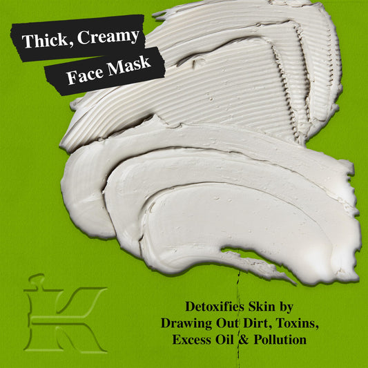 Kiehl's Rare Earth Deep Pore Cleansing Mask, Oil-Minimizing Face Mask for Clogged Pores, Detoxifies & Refines Skin, Absorbs Excess Oil, with Amazonian White Clay & Aloe Vera - 0.95 fl oz