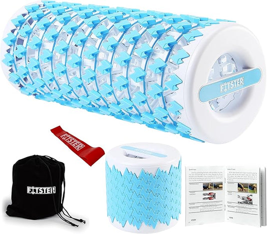 Collapsible Foam Roller for Exercise and Recovery (13 Inches), Easily Portable at 5.5 inches (Blue)