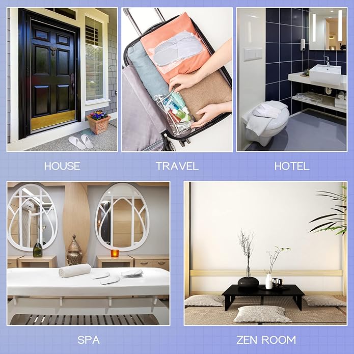 JaGely 120 Pairs Bulk Disposable Slippers Non Slip Hotel Spa Slippers Fluffy Closed Toe for Home Indoor Wedding Travel Party Guests Men Women