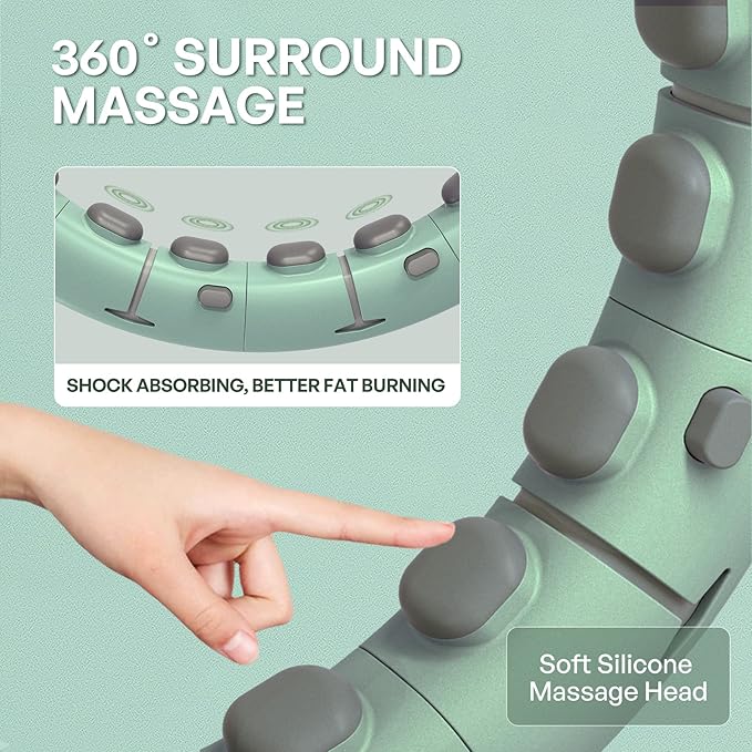 30/12 Knots, Upgraded Magnetic Lock Weighted Hula Hoop for Adults Weight Loss, Infinity Hoop Plus Size, Children Adults Home Outdoors, Fitness Exercise, Abdominal Toner